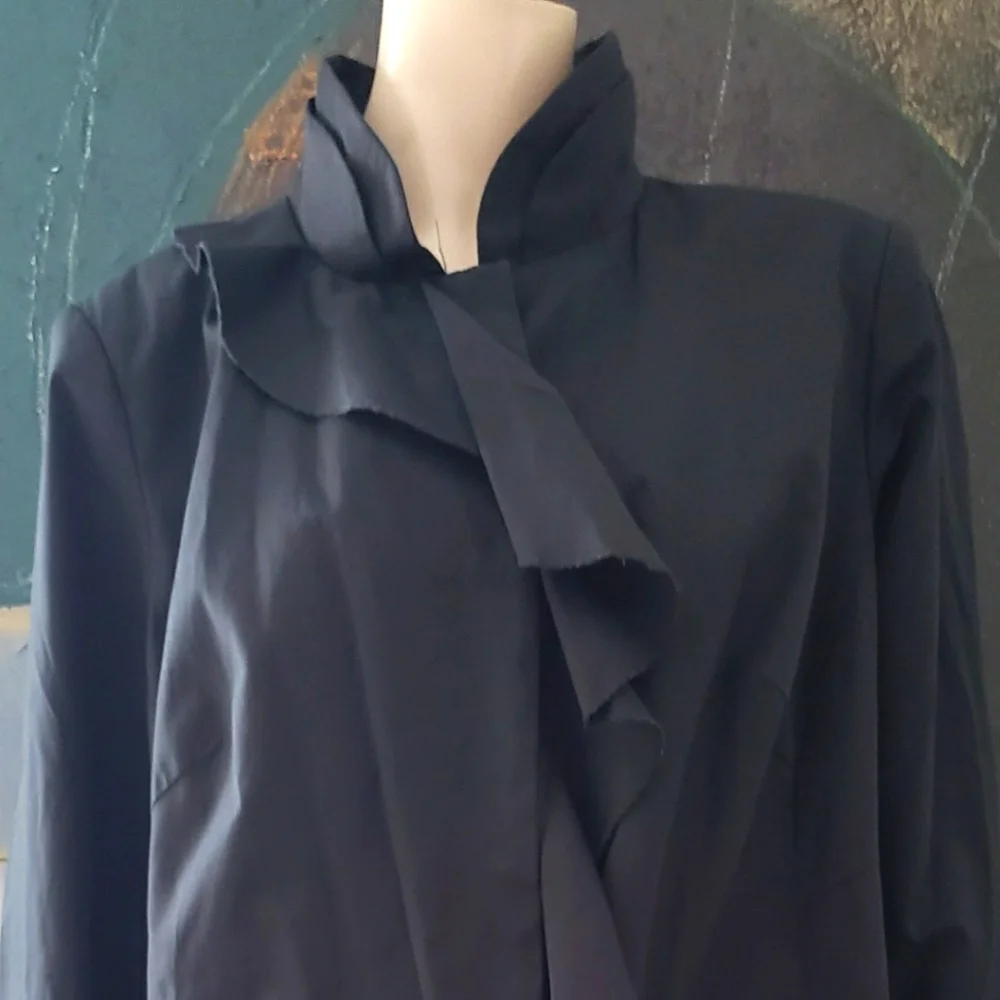 DKNY | Spring/Fall Coat with Ruffle Detail - Picture 6 of 11